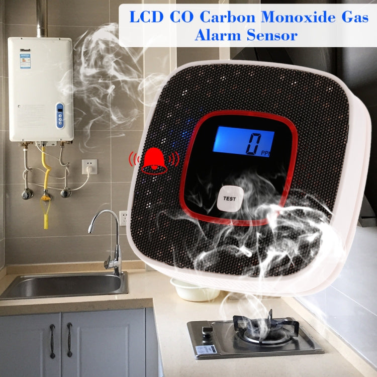 Carbon Monoxide Detector Gas Alarm Sensor Poisoning Gas Tester Human Voice Warning Detector with LCD Display Carbon Monoxide Detector Gas Alarm Sensor Poisoning Gas Tester Human Voice Warning Detector with LCD Display
